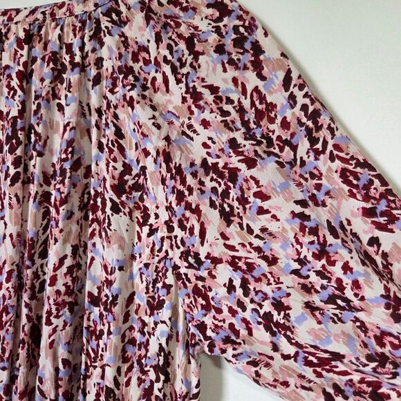 LIKE NEW BEACHLUNCHLOUNGE COLLECTION PRINTED SPLIT V NECK TIERED MAXI DRESS SZ S - Picture 12 of 16